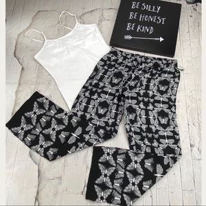 PJ Salvage Luxe Butterfly Drawstring Lounge Pant-Small